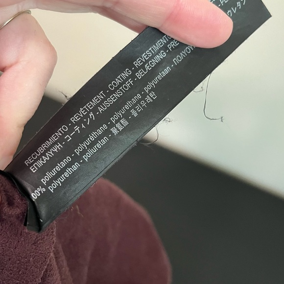 Zara Burgundy Faux Leather Paper Bag Mini Skirt - Picture 9 of 12